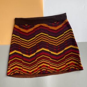 Title Nine Wool Blend Chevron Mini Skirt
